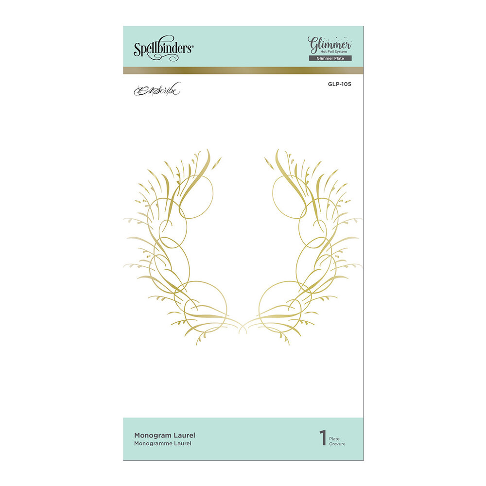Spellbinders Monogram Laurel Hot Foil Plate (GLP-105) Spellbinders Monogram Laurel Hot Foil Plate (GLP-105)