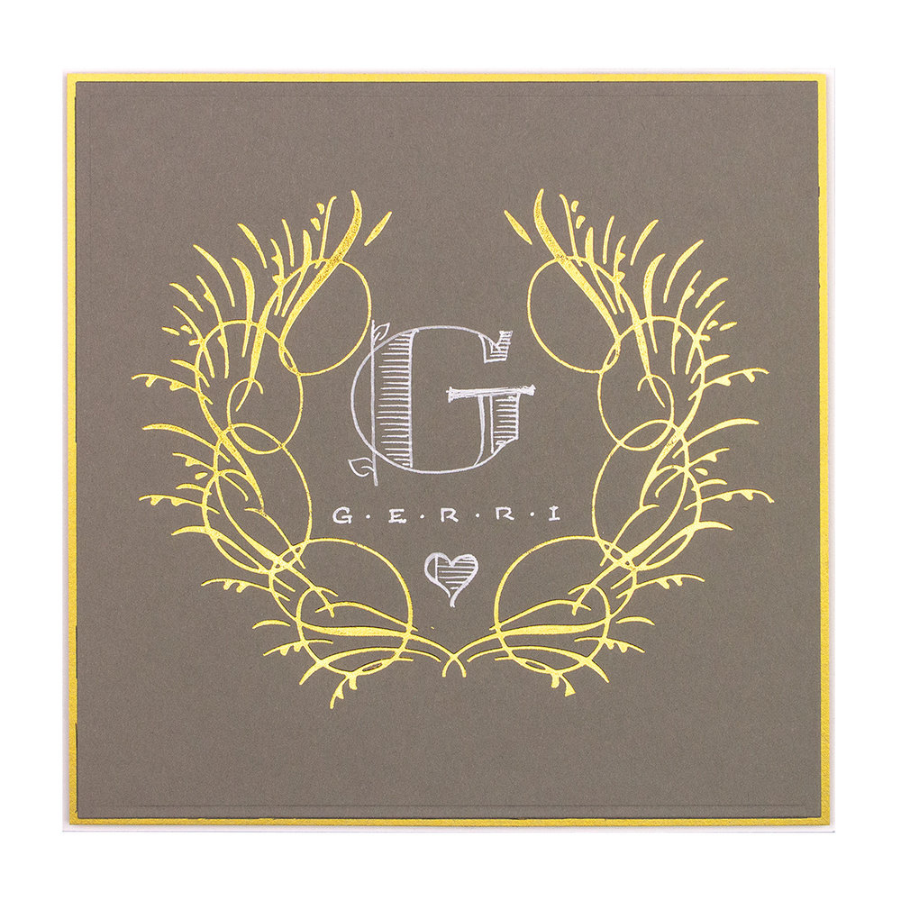 Spellbinders Monogram Laurel Hot Foil Plate (GLP-105) Spellbinders Monogram Laurel Hot Foil Plate (GLP-105)