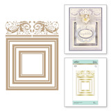 Spellbinders Crowned Rimmed Squares Hot Foil Plate (GLP-127)