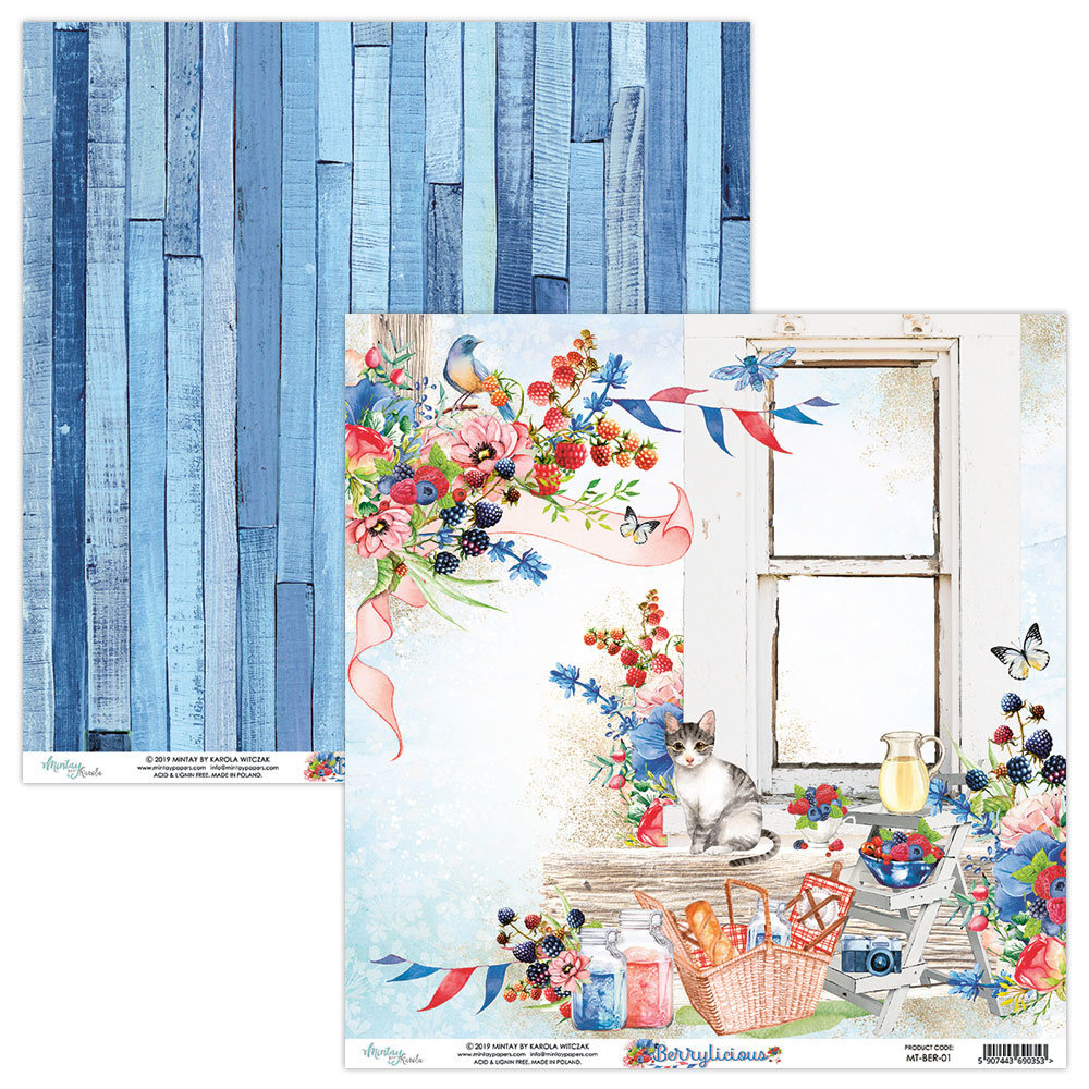 Mintay Berrylicious 12x12 Inch Scrapbooking Paper Set (MT-BER-07) Mintay Berrylicious 12x12 Inch Scrapbooking Paper Set (MT-BER-07)