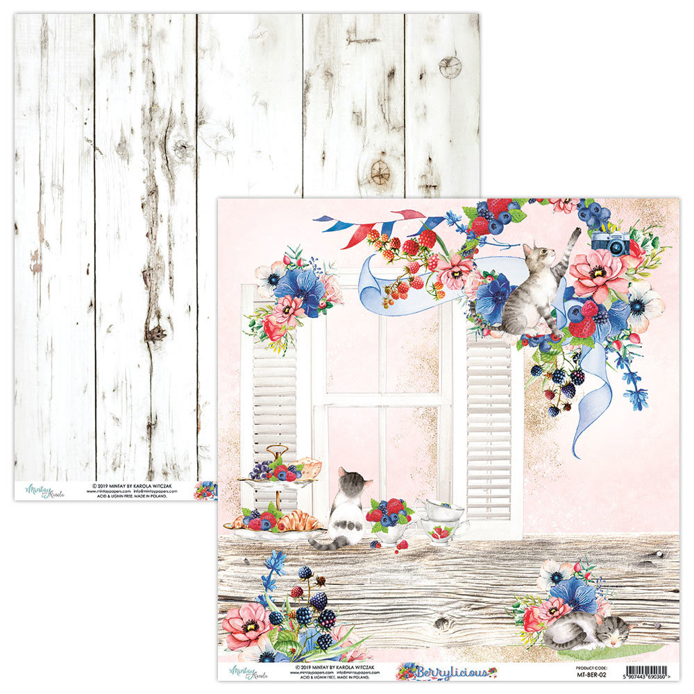 Mintay Berrylicious 12x12 Inch Scrapbooking Paper Set (MT-BER-07) Mintay Berrylicious 12x12 Inch Scrapbooking Paper Set (MT-BER-07)