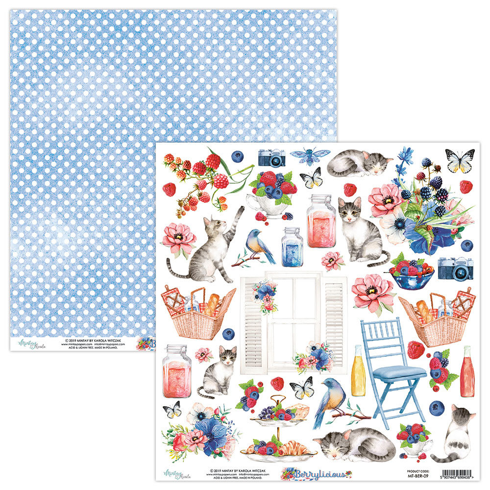 Mintay Berrylicious 12x12 Inch Scrapbooking Paper Set (MT-BER-07) Mintay Berrylicious 12x12 Inch Scrapbooking Paper Set (MT-BER-07)