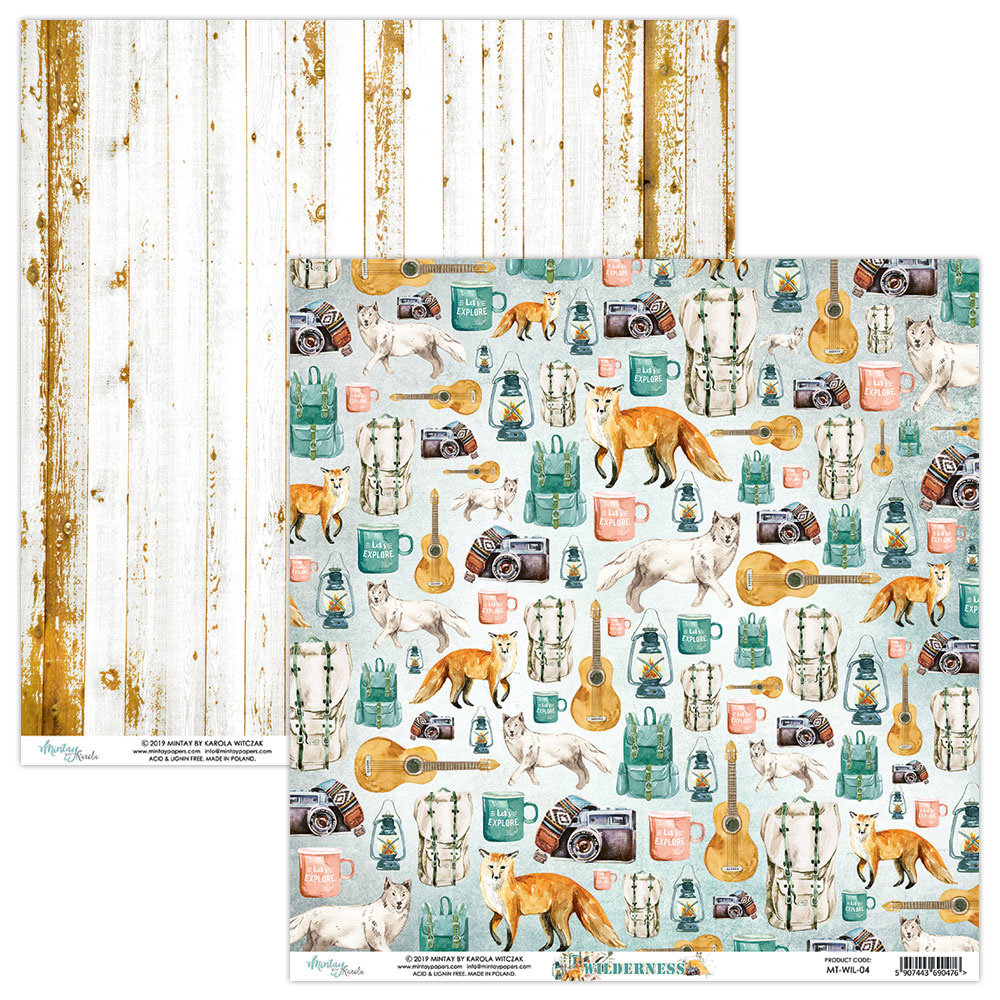 Mintay Wilderness 12x12 Inch Scrapbooking Paper Set (MT-WIL-07) Mintay Wilderness 12x12 Inch Scrapbooking Paper Set (MT-WIL-07)