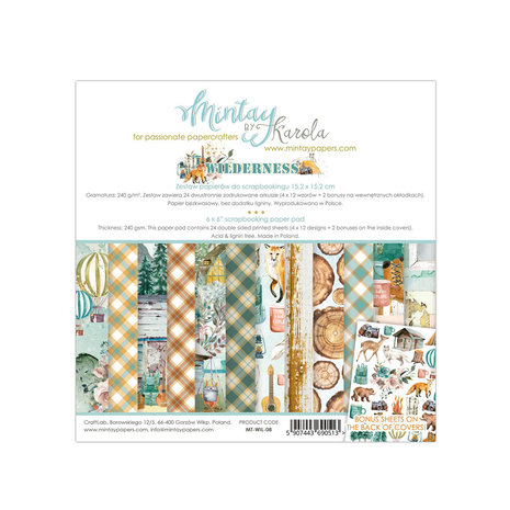Mintay Wilderness 6x6 Inch Scrapbooking Paper Pad (MT-WIL-08)