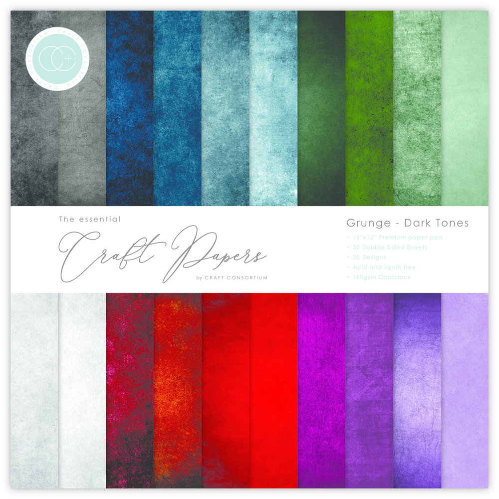 Craft Consortium Grunge Dark Tones 12x12 Inch Paper Pad (CCEPAD007) Craft Consortium Grunge Dark Tones 12x12 Inch Paper Pad (CCEPAD007)