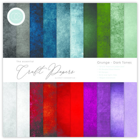 Craft Consortium Grunge Dark Tones 12x12 Inch Paper Pad (CCEPAD007) Craft Consortium Grunge Dark Tones 12x12 Inch Paper Pad (CCEPAD007)