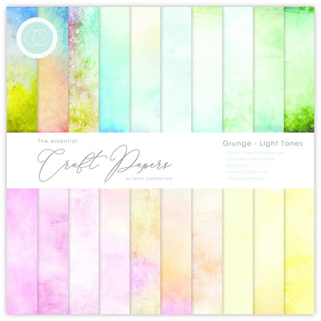Craft Consortium Grunge Light Tones 12x12 Inch Paper Pad (CCEPAD008) Craft Consortium Grunge Light Tones 12x12 Inch Paper Pad (CCEPAD008)