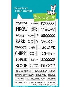 Lawn Fawn Critter Chatter: Pets Clear Stamps (LF1964) Lawn Fawn Critter Chatter: Pets Clear Stamps (LF1964)