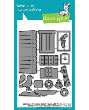 Lawn Fawn Scalloped Treat Box Beach House Add-on Dies (LF1975)