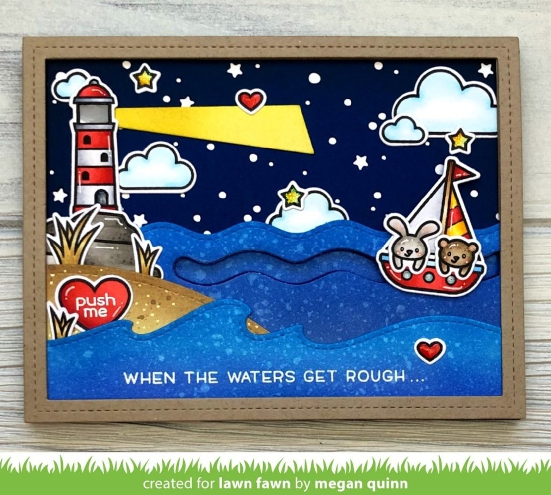 Lawn Fawn Slide on Over Waves Dies (LF1985)