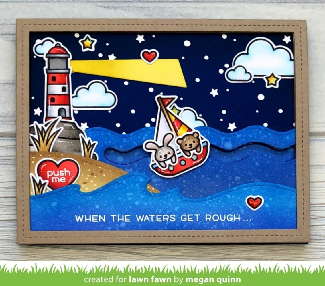 Lawn Fawn Slide on Over Waves Dies (LF1985)