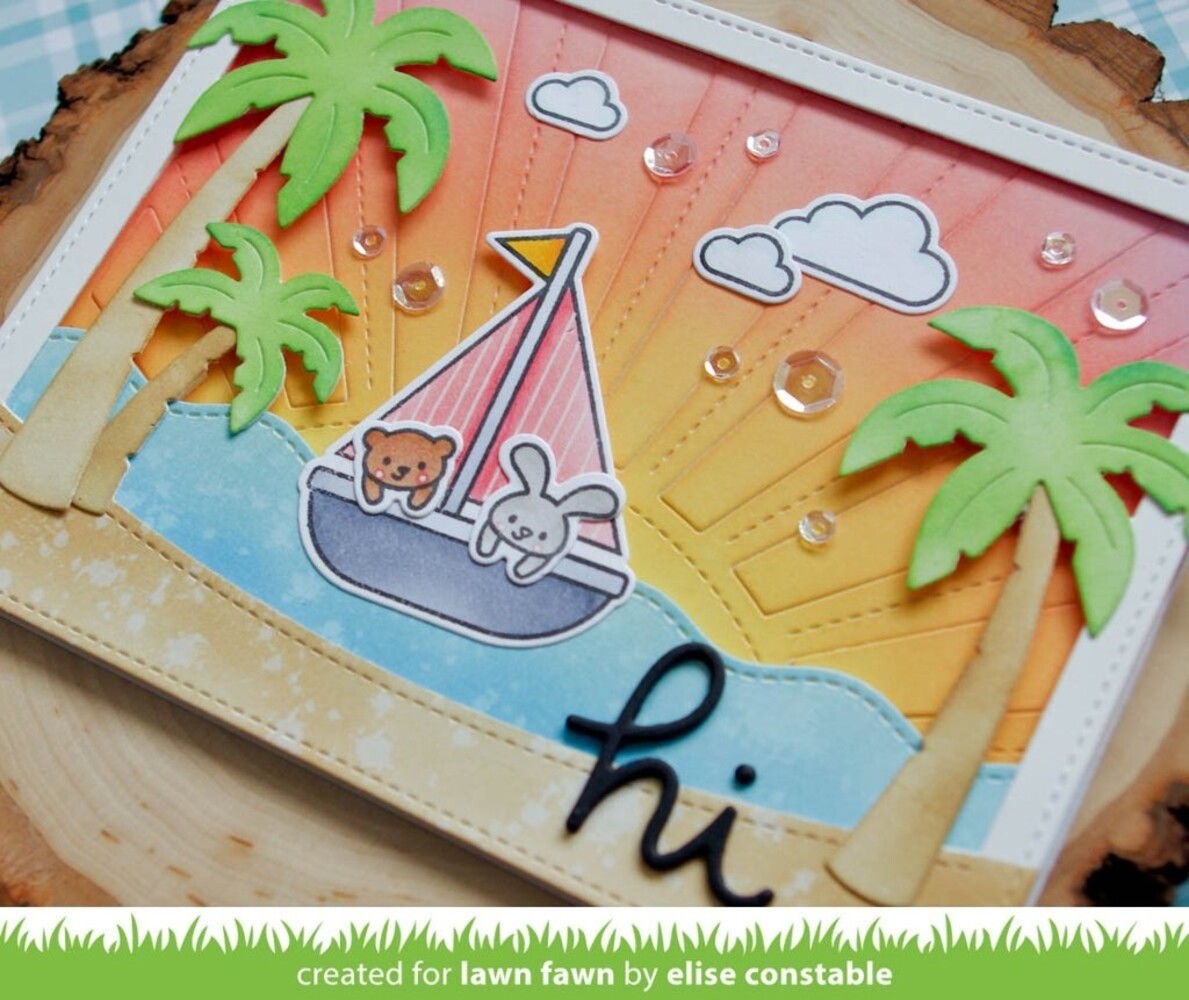 Lawn Fawn Sunrise Backdrop Die (LF1987) Lawn Fawn Sunrise Backdrop Die (LF1987)