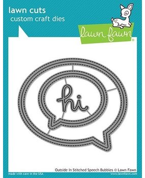 Lawn Fawn Outside in Stitched Speech Bubbles Dies (LF1992)