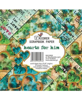 Decorer Hearts for Him 8x8 Inch Paper Pack (DECOR-B25-423)