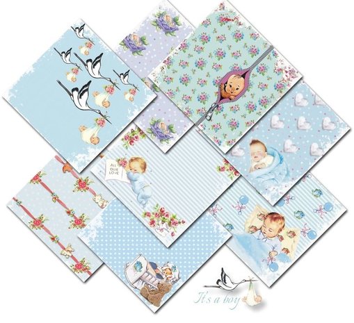 Decorer It's a Boy 6x6 Inch Paper Pack (DECOR-C26-229)
