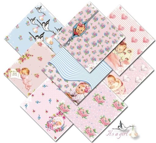 Decorer It's a Girl 6x6 Inch Paper Pack (DECOR-C27-230) Decorer It's a Girl 6x6 Inch Paper Pack (DECOR-C27-230)