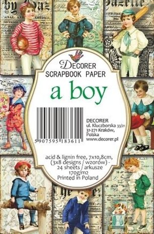 Decorer A Boy Paper Pack (7x10,8cm) (M68) Decorer A Boy Paper Pack (7x10,8cm) (M68)