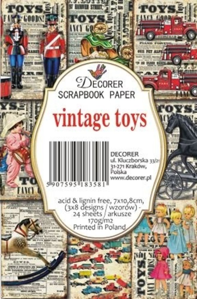 Decorer Vintage Toys Paper Pack (7x10,8cm) (M69) Decorer Vintage Toys Paper Pack (7x10,8cm) (M69)