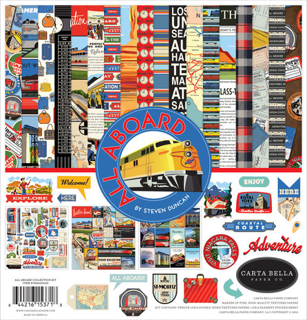 Carta Bella All Aboard 12x12 Inch Collection Kit (CBAA101016)