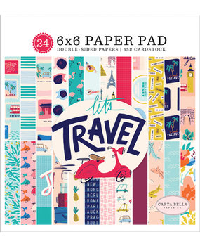 Carta Bella Let's Travel 6x6 Inch Paper Pad (CBLT100023) Carta Bella Let's Travel 6x6 Inch Paper Pad (CBLT100023)
