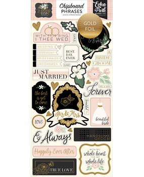 Echo Park Wedding Day 6x13 Inch Chipboard Phrases (WD181022) Echo Park Wedding Day 6x13 Inch Chipboard Phrases (WD181022)