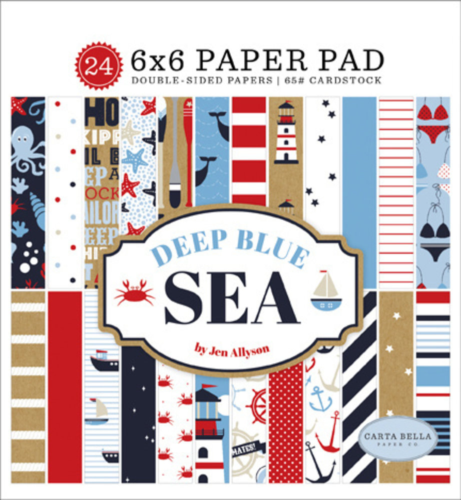 Carta Bella Deep Blue Sea 6x6 Inch Paper Pad (CBDB102023)