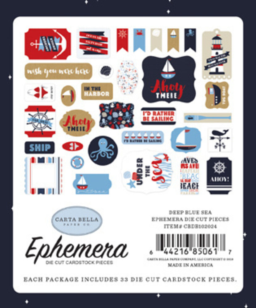 Carta Bella Deep Blue Sea Ephemera (CBDB102024) Carta Bella Deep Blue Sea Ephemera (CBDB102024)