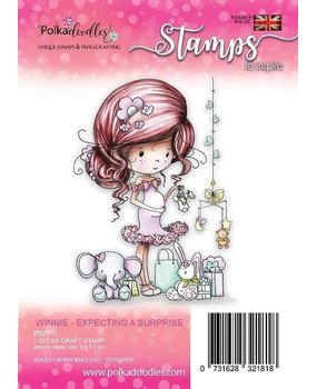 Polkadoodles Winnie Expecting a Suprise Clear Stamp (PD7811)