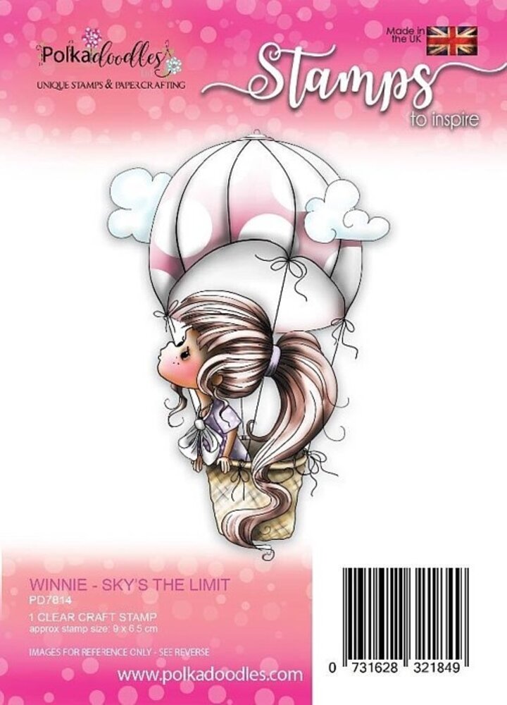 Polkadoodles Winnie Sky's the Limit Clear Stamp (PD7814)