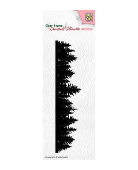 Nellie Snellen Pine Tree Border Clear Stamp (CSIL005)