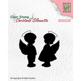 Nellie Snellen Angel Girl and Boy Clear Stamp (CSIL008)