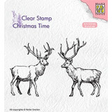 Nellie Snellen Two Reindeer Clear Stamp (CT028)