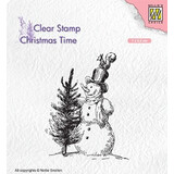 Nellie Snellen Snowman with Tree Clear Stamp (CT029)