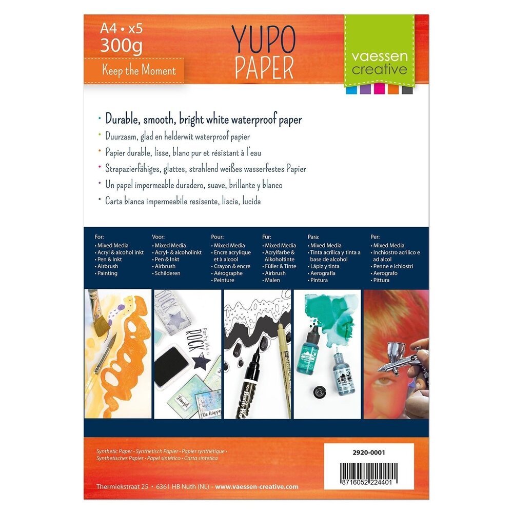 Vaessen Creative Yupo Paper A4 (2920-0001) Vaessen Creative Yupo Paper A4 (2920-0001)