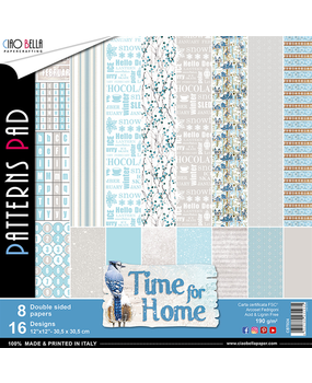 Ciao Bella Papercrafting Time For Home 12x12 Inch Patterns Pad (CBT024) Ciao Bella Papercrafting Time For Home 12x12 Inch Patterns Pad (CBT024)