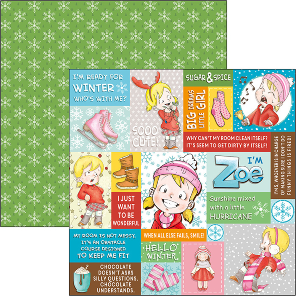 Ciao Bella Papercrafting Zoe & Ziggy 12x12 Inch Paper Pad (CBPM025) Ciao Bella Papercrafting Zoe & Ziggy 12x12 Inch Paper Pad (CBPM025)