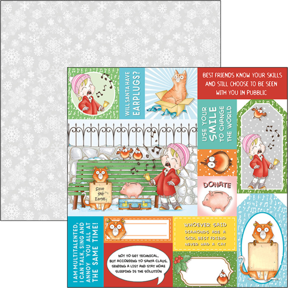 Ciao Bella Papercrafting Zoe & Ziggy 12x12 Inch Paper Pad (CBPM025) Ciao Bella Papercrafting Zoe & Ziggy 12x12 Inch Paper Pad (CBPM025)