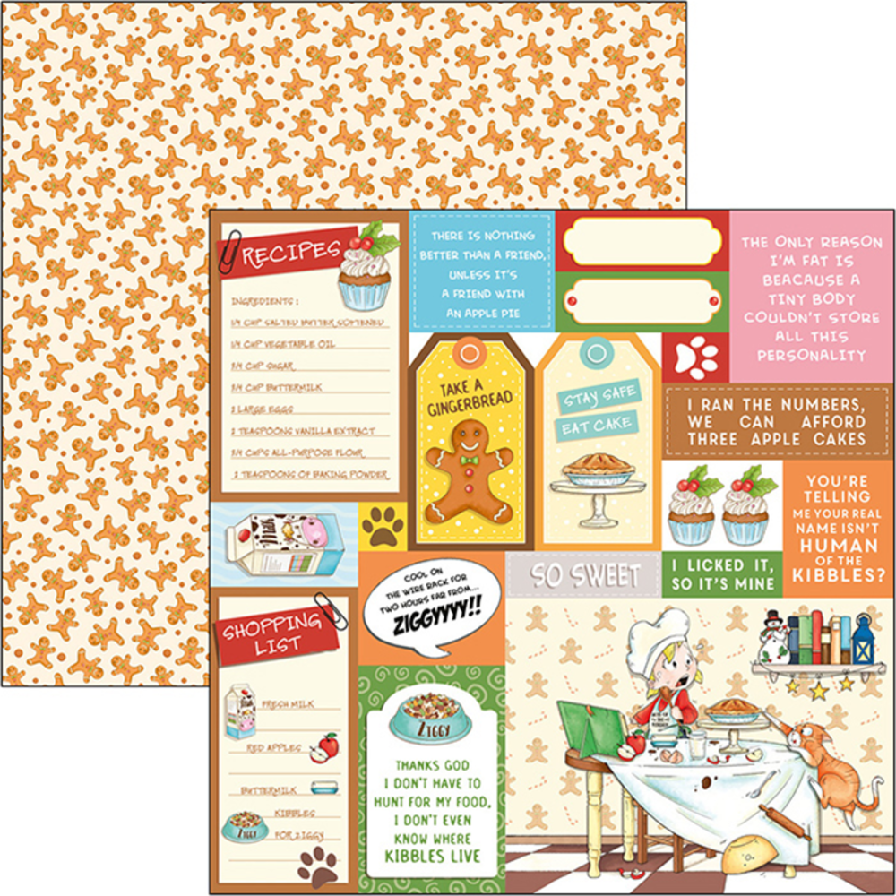 Ciao Bella Papercrafting Zoe & Ziggy 12x12 Inch Paper Pad (CBPM025) Ciao Bella Papercrafting Zoe & Ziggy 12x12 Inch Paper Pad (CBPM025)