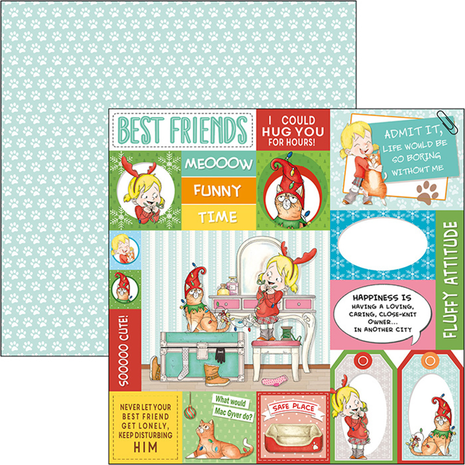 Ciao Bella Papercrafting Zoe & Ziggy 12x12 Inch Paper Pad (CBPM025) Ciao Bella Papercrafting Zoe & Ziggy 12x12 Inch Paper Pad (CBPM025)