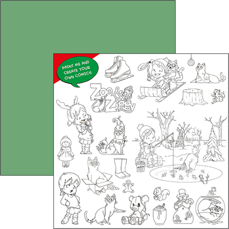 Ciao Bella Papercrafting Zoe & Ziggy 12x12 Inch Patterns Pad (CBT025) Ciao Bella Papercrafting Zoe & Ziggy 12x12 Inch Patterns Pad (CBT025)