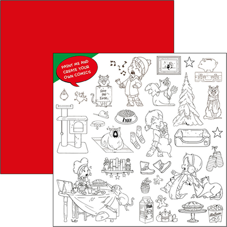 Ciao Bella Papercrafting Zoe & Ziggy 12x12 Inch Patterns Pad (CBT025) Ciao Bella Papercrafting Zoe & Ziggy 12x12 Inch Patterns Pad (CBT025)