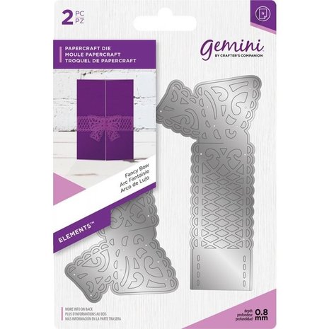 Gemini Fancy Bow Papercraft Die (GEM-MD-ELE-FABO)
