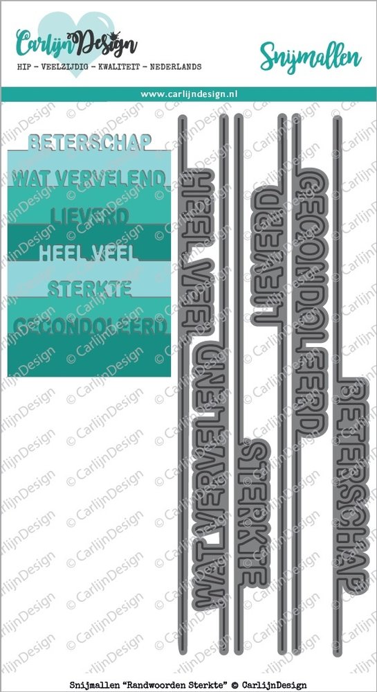 Carlijn Design Snijmal Randwoorden Sterkte (CDSN-0012)