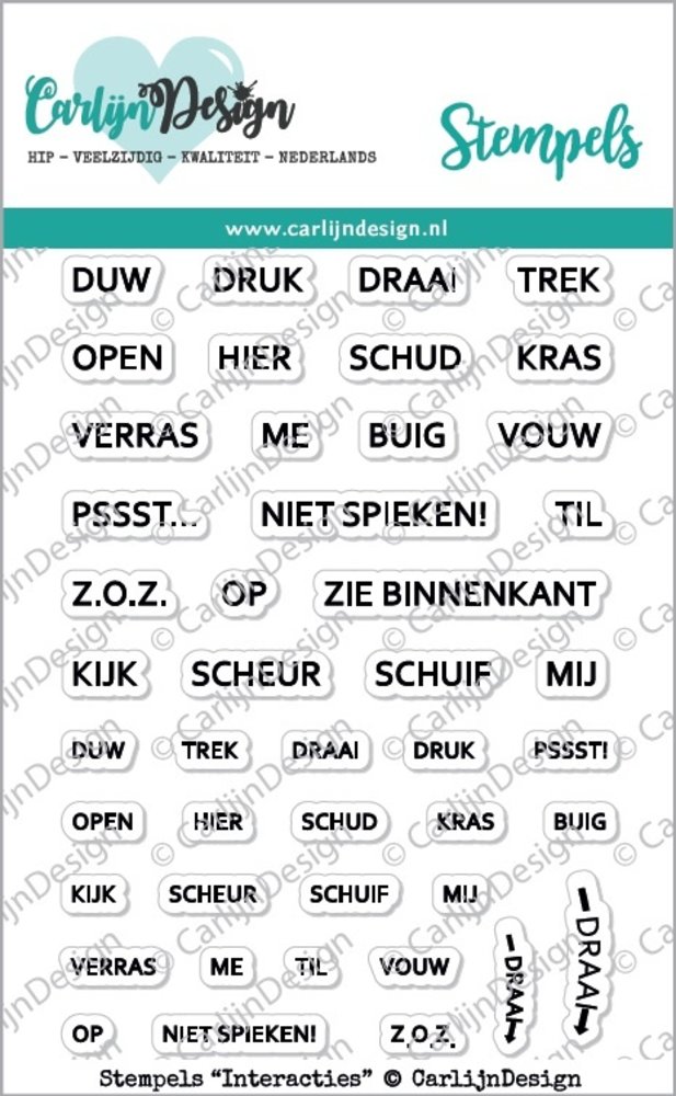 Carlijn Design Clear Stamps Interacties (CDST0027) Carlijn Design Clear Stamps Interacties (CDST0027)