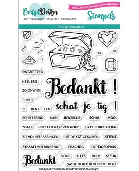 Carlijn Design Clear Stamps Bedankt Schat (CDST0003)