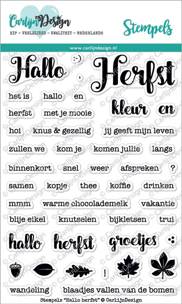 Carlijn Design Clear Stamps Hallo Herfst (CDST00004) Carlijn Design Clear Stamps Hallo Herfst (CDST00004)