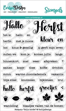 Carlijn Design Clear Stamps Hallo Herfst (CDST00004) Carlijn Design Clear Stamps Hallo Herfst (CDST00004)