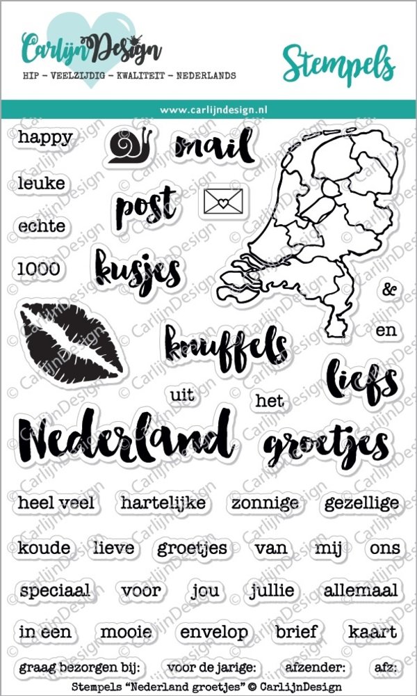 Carlijn Design Clear Stamps Nederland Groetjes (CDST0005)