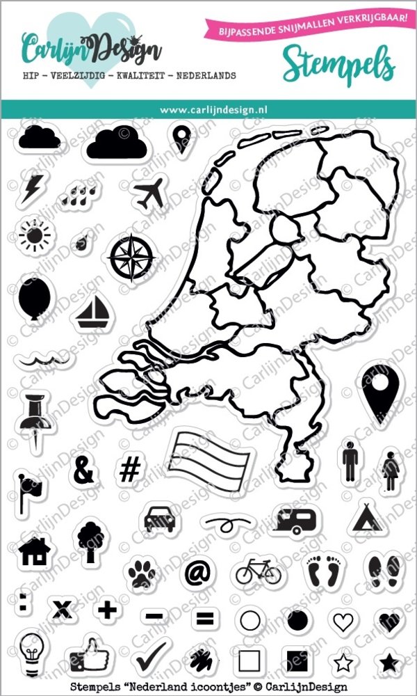 Carlijn Design Clear Stamps Nederland Icoontjes (CDST0006) Carlijn Design Clear Stamps Nederland Icoontjes (CDST0006)