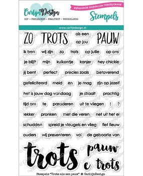 Carlijn Design Clear Stamps Trots Als Een Pauw (CDST0029)